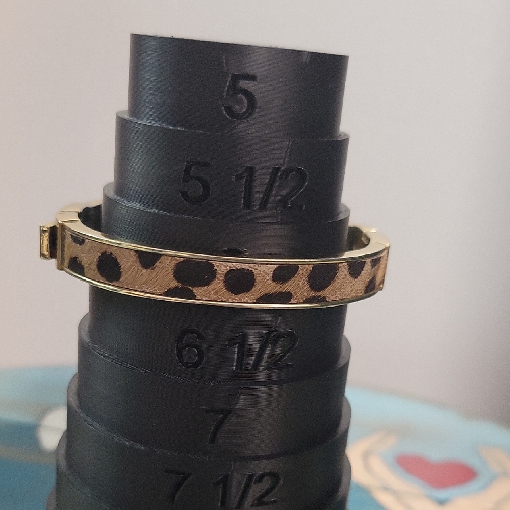 LOFT Gold and Leopard Print Bangle Bracelet